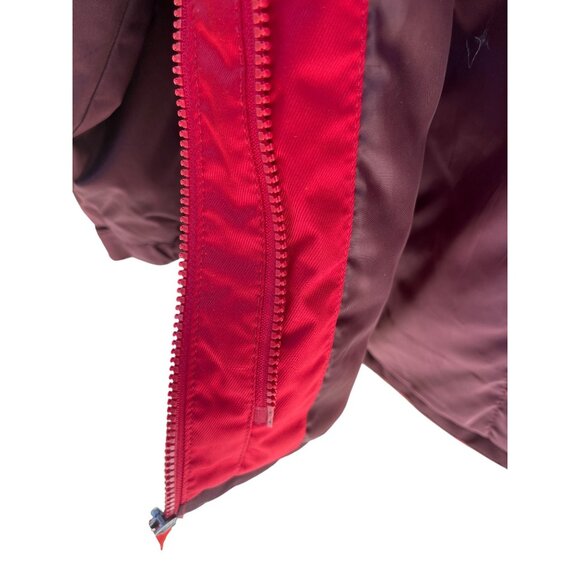 SwissTech Red & Burgundy Hooded Jacket XXL/2XG With Zippered Pockets 78e - Picture 5 of 11